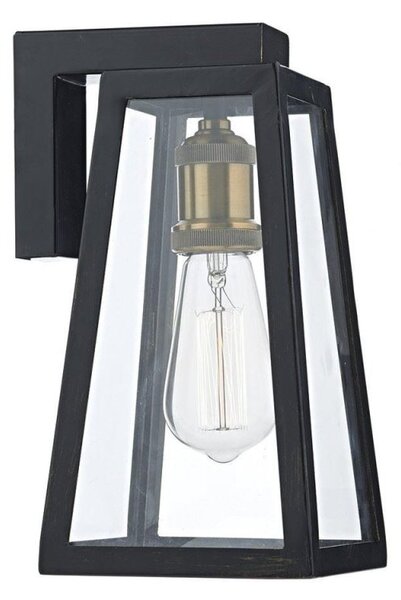 Dar DUV1522 Duval 1 Light Matt Black Outdoor Wall Light IP43
