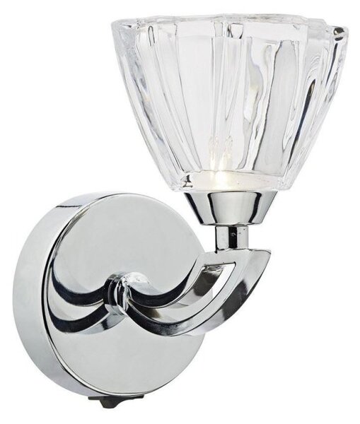 Dar VIT0750 Vito 1 Light Polished Chrome Crystal Wall Light