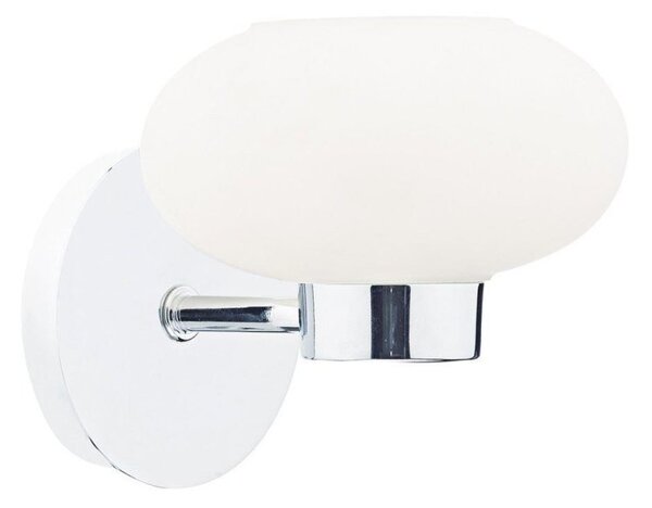 Dar SYS0750 System 1 Light Wall Light in Polished Chrome, Opal Shades