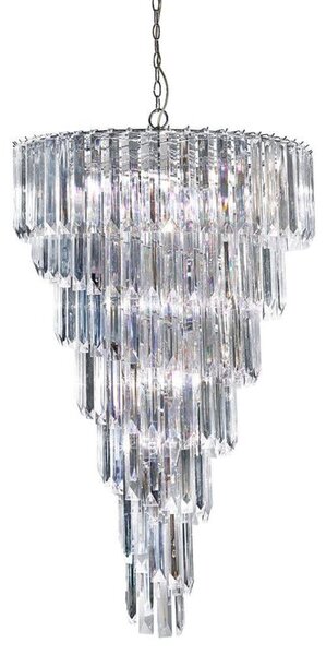 Searchlight 7999-9CC Sigma 9 Light Chrome Chandelier with Large Acrylic Blocks