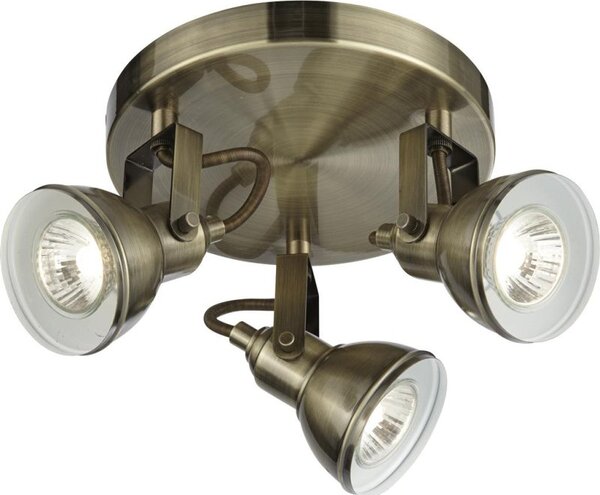 Searchlight 1543AB Focus Antique Brass 3 Light Spotlight