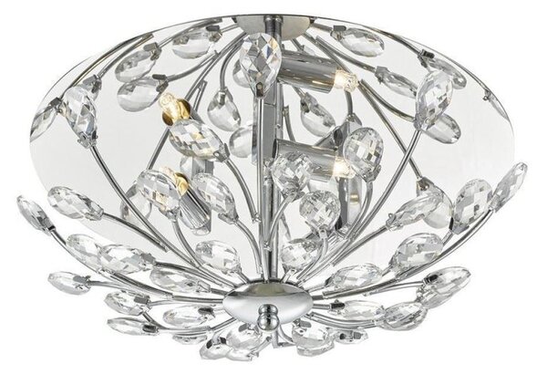Dar ZAF5350 Zafir 3 Light Flush Ceiling Light In Polished Chrome