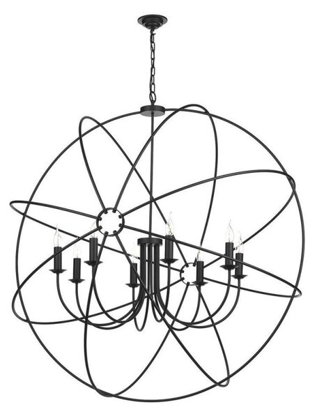 David Hunt Lighting ORB0822 Orb 8 Light Ceiling Pendant in Black