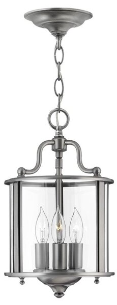 HK-GENTRY-P-S-PW Gentry 3 Light Pewter Round Hanging Ceiling Lantern