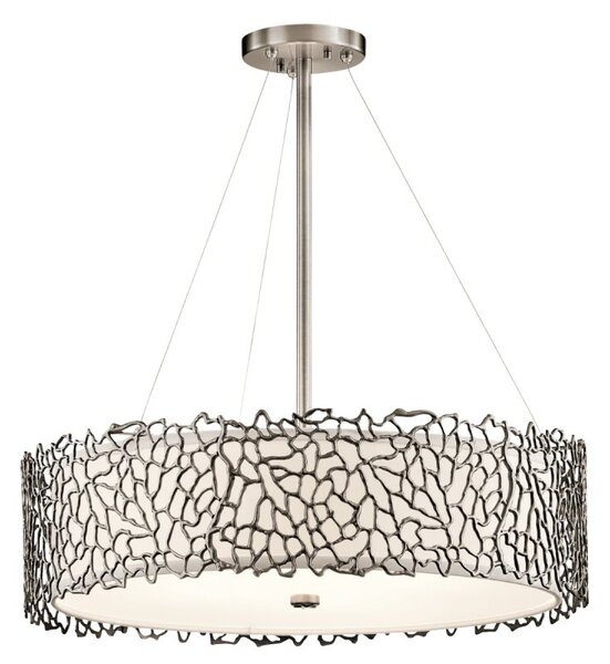 KL-SILVER-CORAL-P-B Silver Coral Large Pendant Ceiling Light