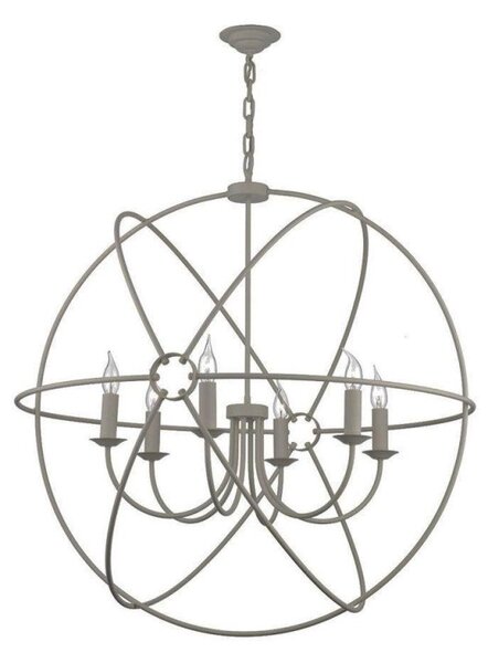 David Hunt Lighting ORB0639 Orb 6 Light Ceiling Pendant in Ash Grey