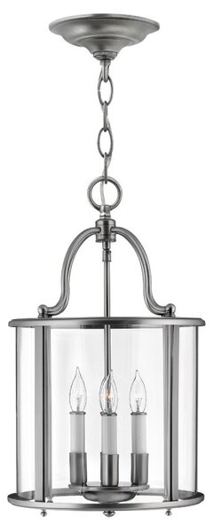 HK-GENTRY-P-M-PW Gentry 4 Light Pewter Round Hanging Ceiling Lantern