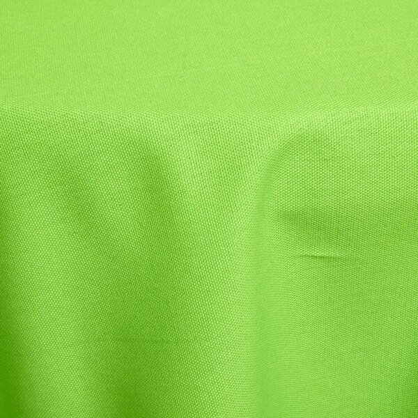 Homescapes Plain Cotton Lime Green Tablecloth, 70 Inches Round