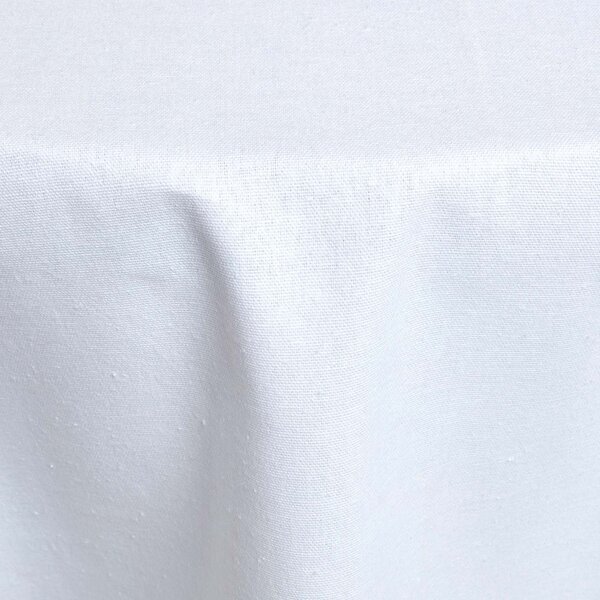 Homescapes Plain Cotton White Tablecloth, 70 Inches Round