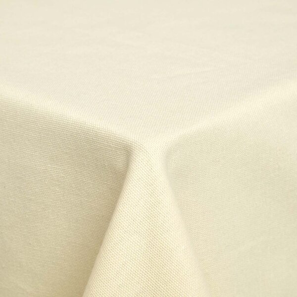 Homescapes Plain Cotton Cream Tablecloth, 54 x 54 Inches