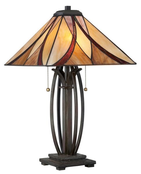 QZ-ASHEVILLE-TL Asheville Tiffany Bronze Table Lamp