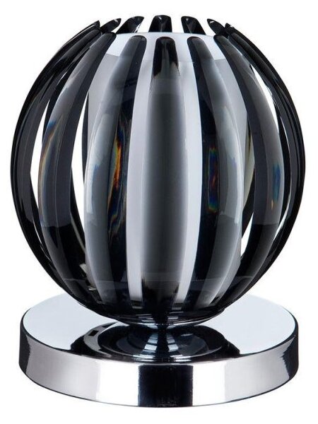 Searchlight 1811SM Chrome Finish Touch Table Lamp with Smokey Glass
