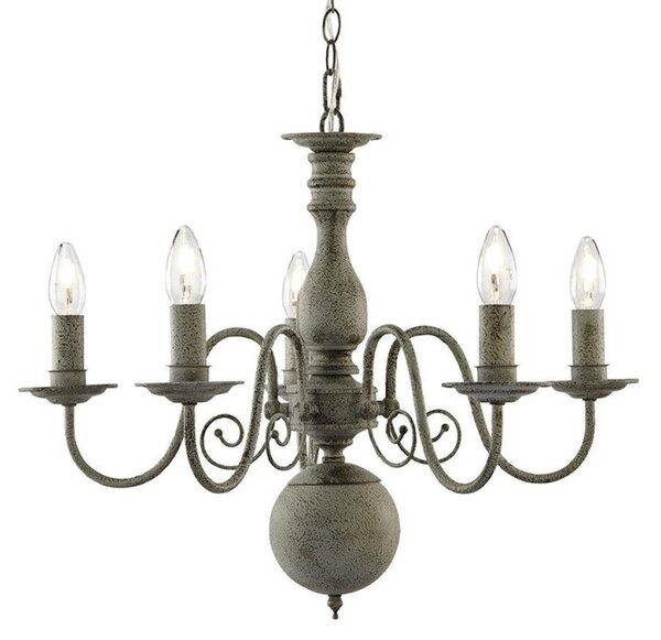 Searchlight 2265-5GY Greythorne 5 Light Chandelier