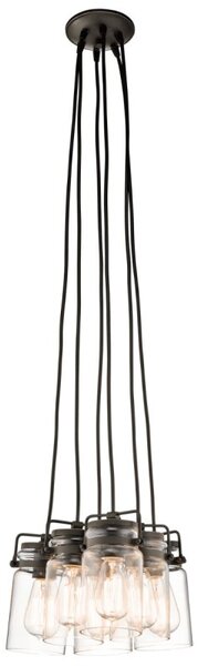 KL/BRINLEY6 OZ Brinley 6 Light Bronze Vintage Cluster Ceiling Pendant Light