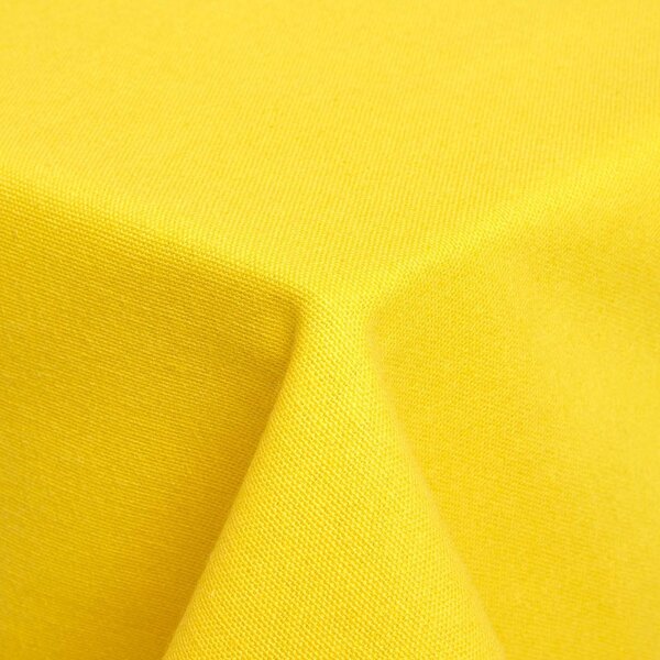 Homescapes Plain Cotton Yellow Tablecloth, 54 x 54 Inches