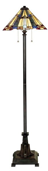 QZ-INGLENOOK-FL Inglenook Tiffany Bronze Floor Lamp