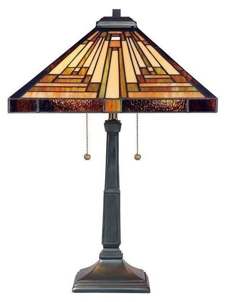 QZ/STEPHEN/TL Stephen Tiffany Bronze Table Lamp