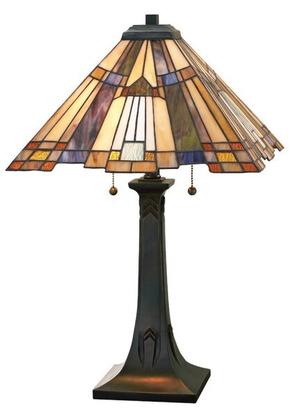 QZ-INGLENOOK-TL Inglenook Tiffany Bronze Table Lamp