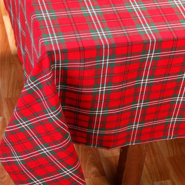 Cotton Christmas Prince Edward Tartan Tablecloth, 54 x 70 Inches