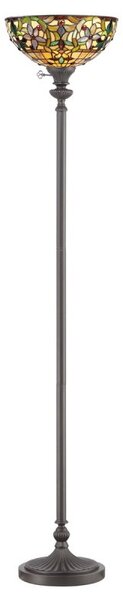 QZ-KAMI-UL Kami Tiffany Bronze Uplighter Floor Lamp
