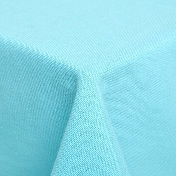 Homescapes Plain Cotton Blue Tablecloth, 54 x 54 Inches