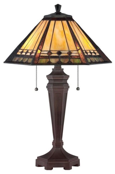 QZ/ARDEN/TL Arden Tiffany Bronze Patina Table Lamp