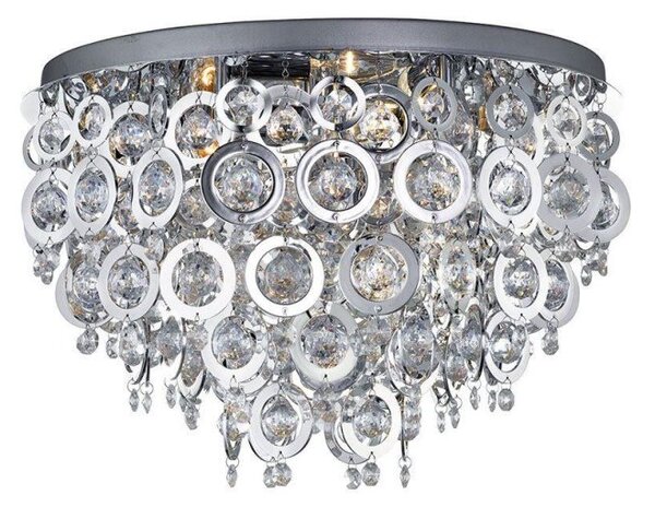 Searchlight 0575-5CC Nova Chrome Loop and Ball Ceiling Flush Light