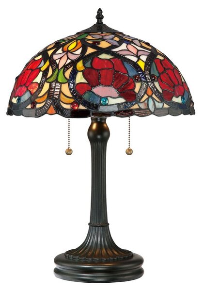 QZ-LARISSA-TL Larissa Tiffany Bronze 2 Light Table Lamp