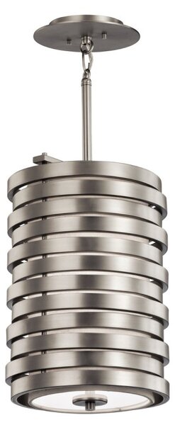 KL-ROSWELL-P-A Roswell Nickel 1 Light Ceiling Pendant Linear Design