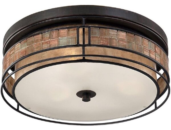 QZ/LAGUNA/F/L Laguna Large Flush Mount Copper Ceiling Light