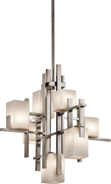 KL/CITYLIGHTS7A City Lights Classic Pewter 7 Light Chandelier