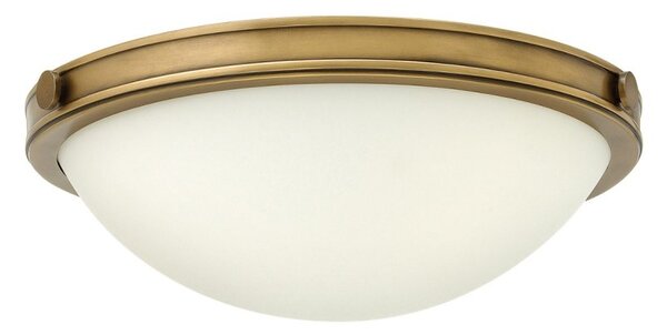 HK-COLLIER-F-S Collier Small Flush Ceiling Light In Heritage Brass, Diameter 346mm