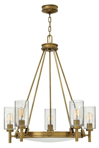 HK-COLLIER5 Collier 5 Light Chandelier In Heritage Bronze