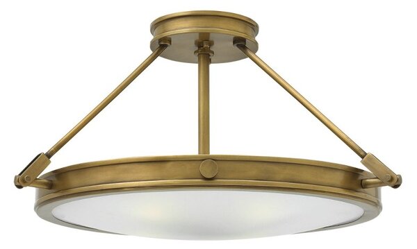 HK-COLLIER-SF-M Collier Medium Semi-Flush Ceiling Light In Heritage Brass, Diameter 559mm