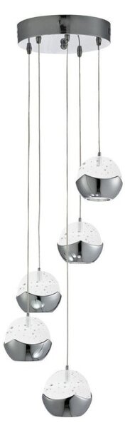 Searchlight 7355-5CC Iceball Modern 5 way Ceiling Pendant Light Chrome