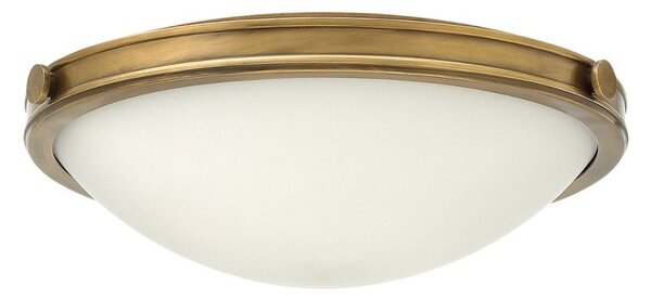 HK-COLLIER-F-M Collier Medium Flush Ceiling Light In Heritage Brass, Diameter 483mm