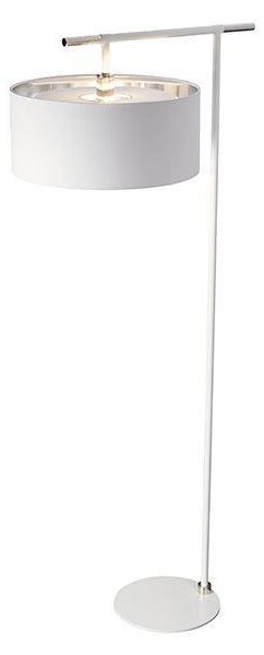 BALANCE/FL WPN Balance Floor Lamp In White And Polished Nickel