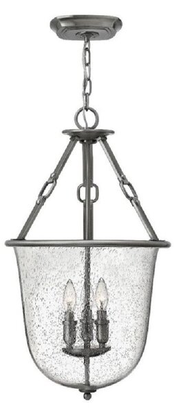 HK/DAKOTA/P Dakota 3 Light Pendant Chandelier In Polished Antique Nickel