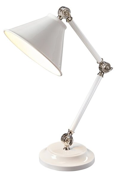 PV ELEMENT WPN Provence Element Mini Table Lamp In White And Polished Nickel