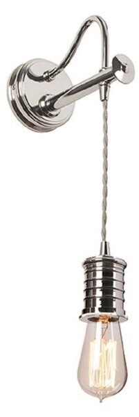 DOUILLE1 PN Douille 1 Light Wall Light With Cord In Polished Nickel (Fitting Only)