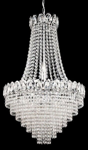 Searchlight 1611-6CC Louis Philipe 6 Light Crystal Chandelier Chrome