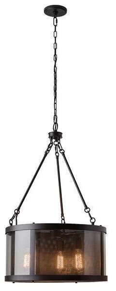 FE/BLUFFTON/3P Bluffton 3 Light Bronze Ceiling Pendant Light