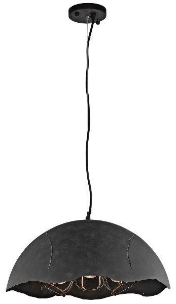 KL/FRACTURE/P/M Fracture 3 Light Weathered Zinc Pendant Light