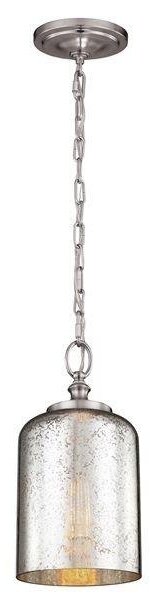 FE/HOUNSLOW/P BS Hounslow 1 Light Brushed Steel Mini Pendant