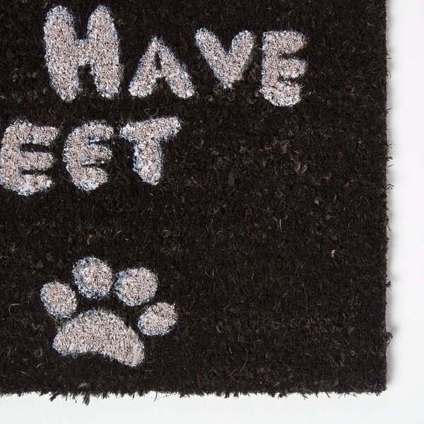 Homescapes Four Feet Paws Coir Doormat