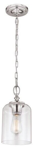 FE/HOUNSLOW/P PN Hounslow 1 Light Polished Nickel Mini Pendant