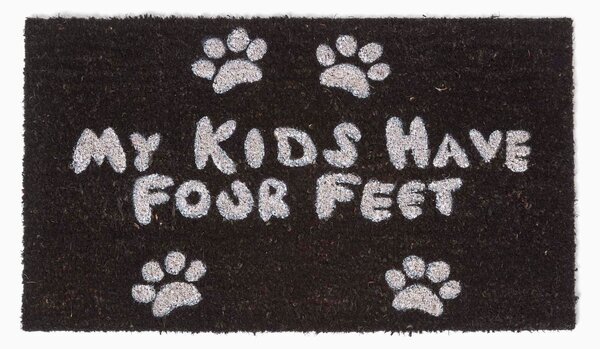 Homescapes Four Feet Paws Coir Doormat