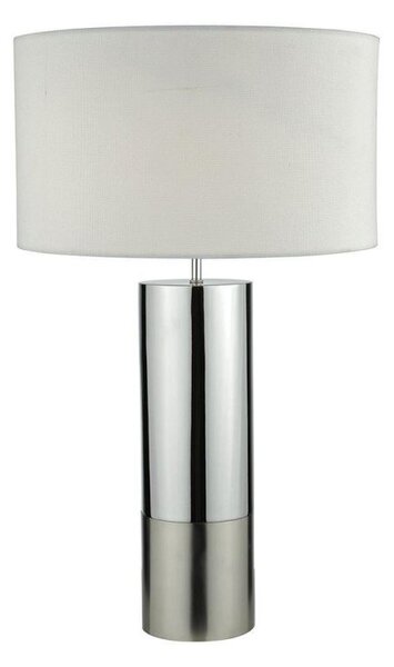 Dar ING4250 Ingleby Table Lamp With White Cotton Shade