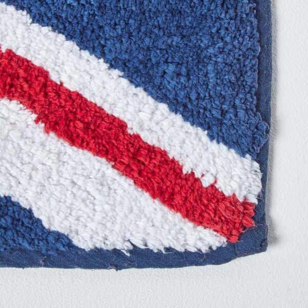 Homescapes Cotton Union Jack Tufted Bath Mat