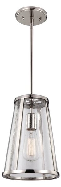 FE-HARROW-P-S Harrow 1 Light Polished Nickel Small Ceiling Pendant